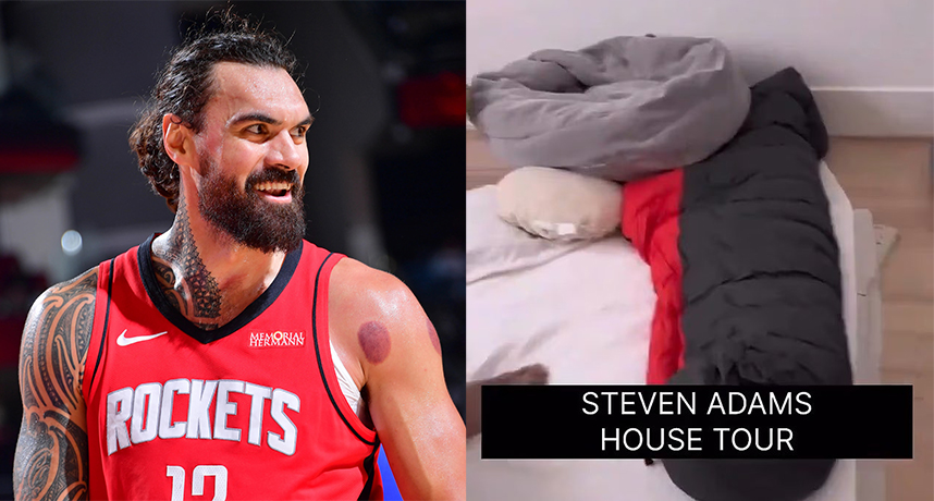 「水行俠」Steven Adams 極簡物慾驚呆網友，生涯賺過億房間僅有電腦、吉他、床墊！