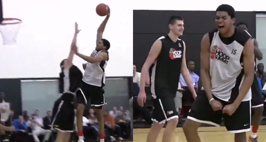 歷史總是帶給我們滿滿驚奇，14年 Karl-Anthony Towns 隔扣無名小胖灌籃影片曝光！