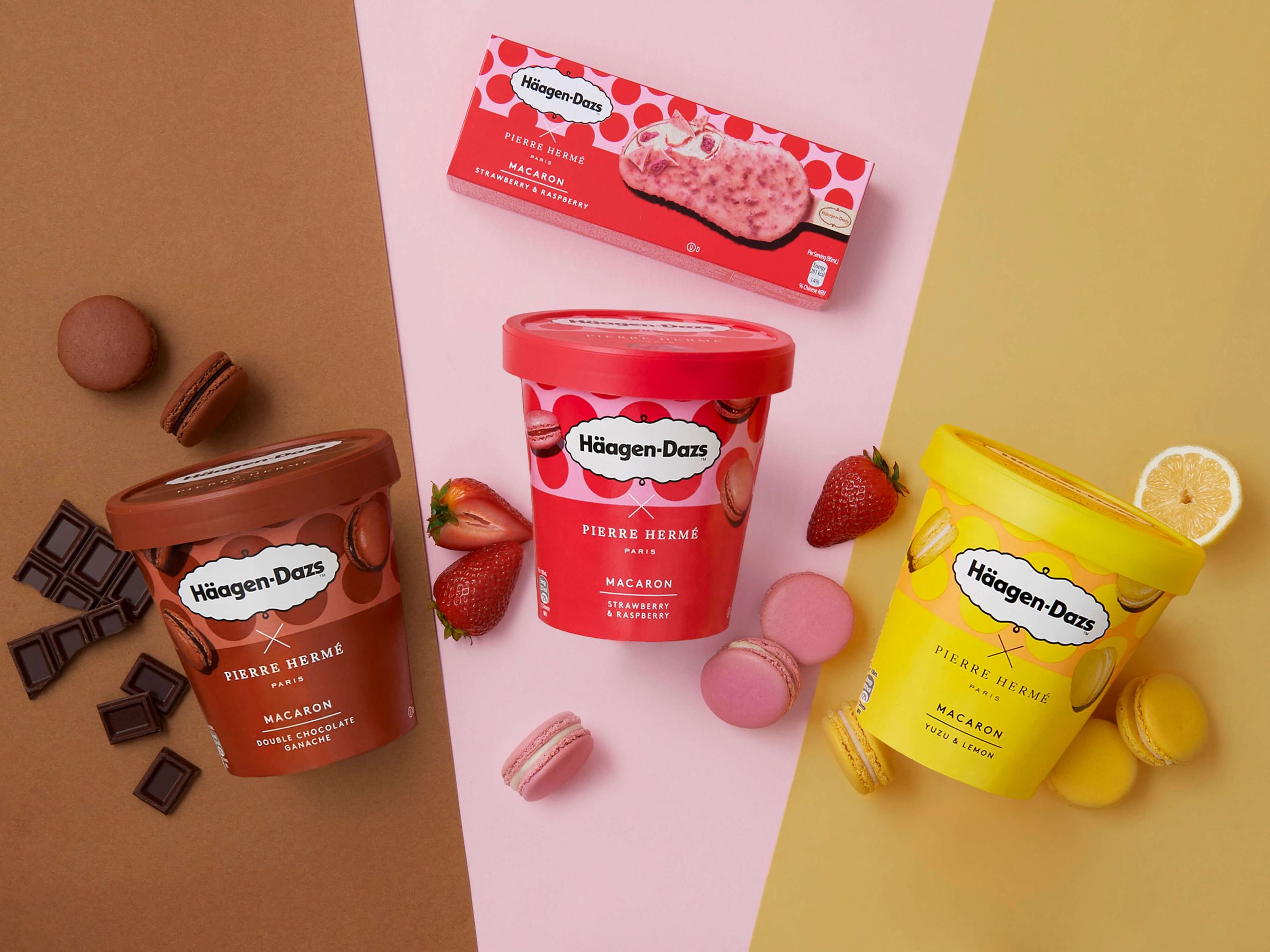 Häagen-Dazs推出三款聯名新口味！「柚香檸檬馬卡龍」