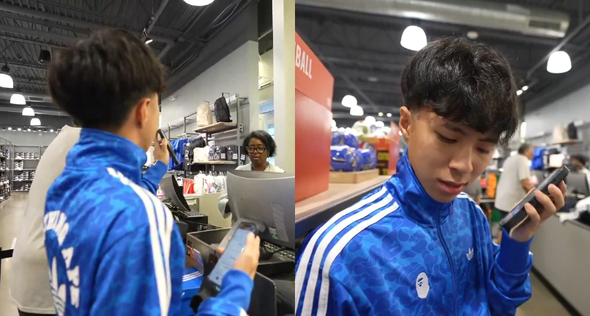 Ray 獲 adidas 無限禮品卡幫路人買單，遭店家拒刷霸氣打給品牌老闆秒解決問題！